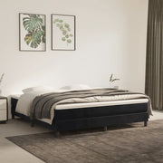 Boxspring sengeramme Sort 180x200 cm Fløjl