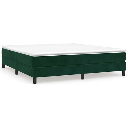 Boxspring sengeramme Mørkegrøn 180x200 cm Fløjl