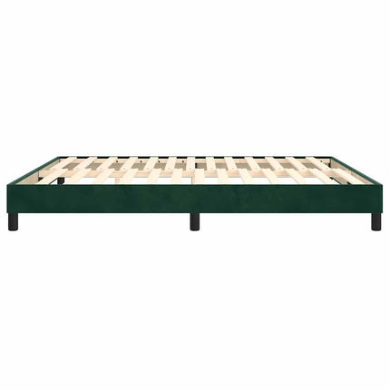 Boxspring sengeramme Mørkegrøn 180x200 cm Fløjl