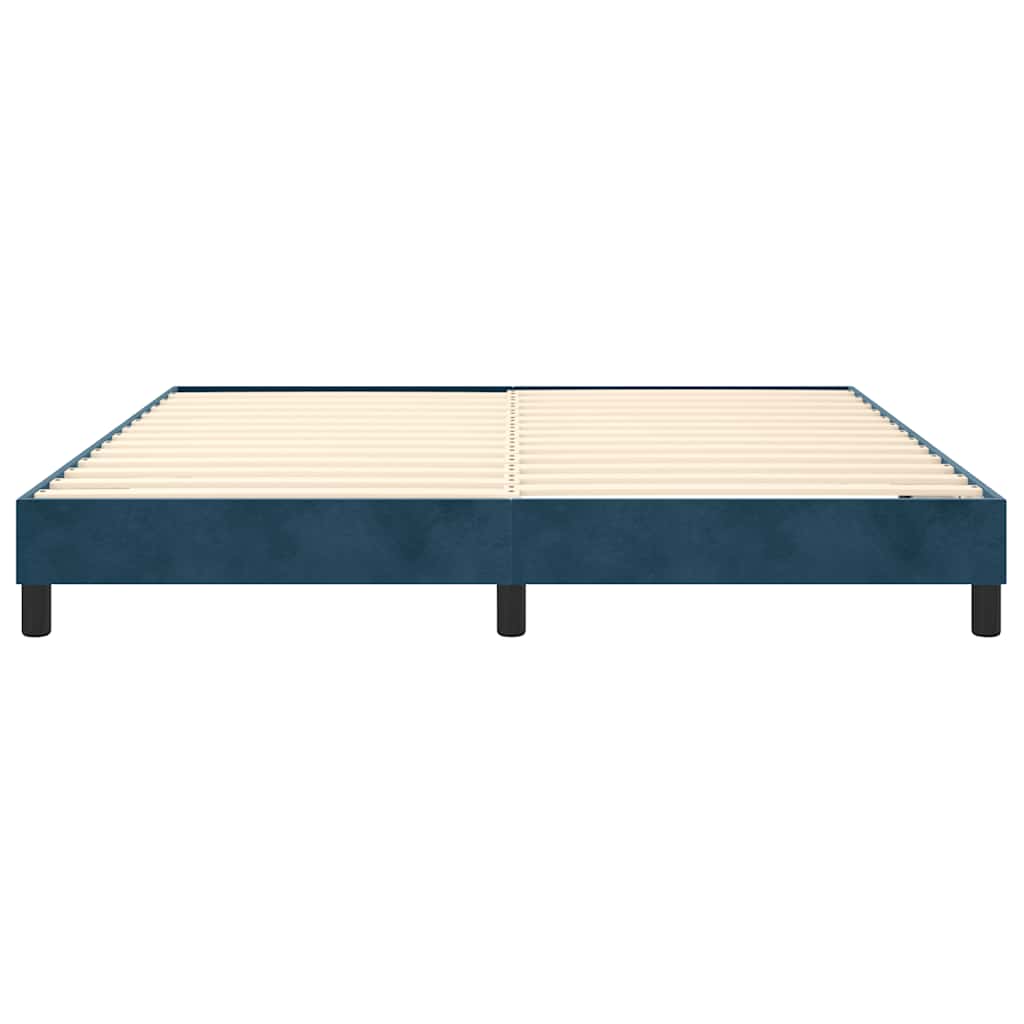 Boxspring sengeramme Mørkeblå 180x200 cm Fløjl