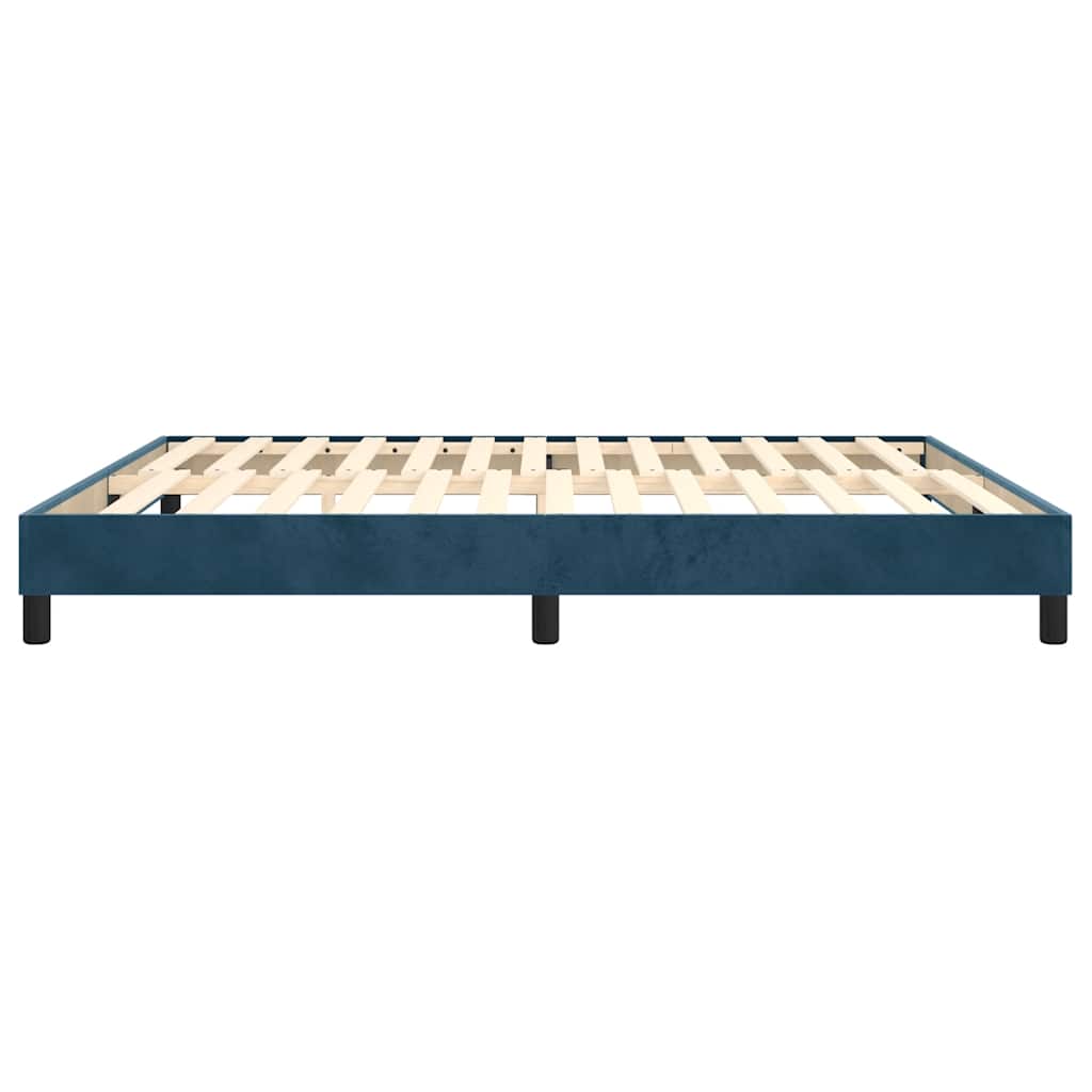 Boxspring sengeramme Mørkeblå 180x200 cm Fløjl