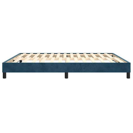 Boxspring sengeramme Mørkeblå 180x200 cm Fløjl