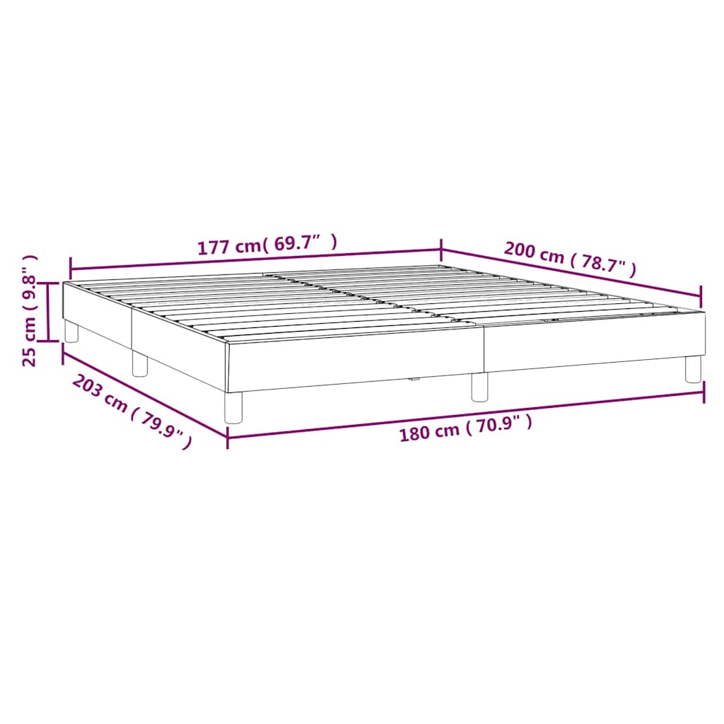 Boxspring sengeramme Mørkeblå 180x200 cm Fløjl