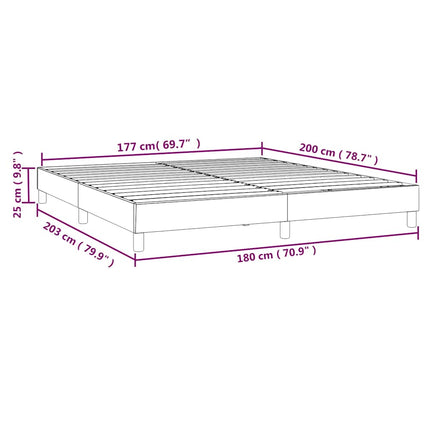 Boxspring sengeramme Mørkeblå 180x200 cm Fløjl