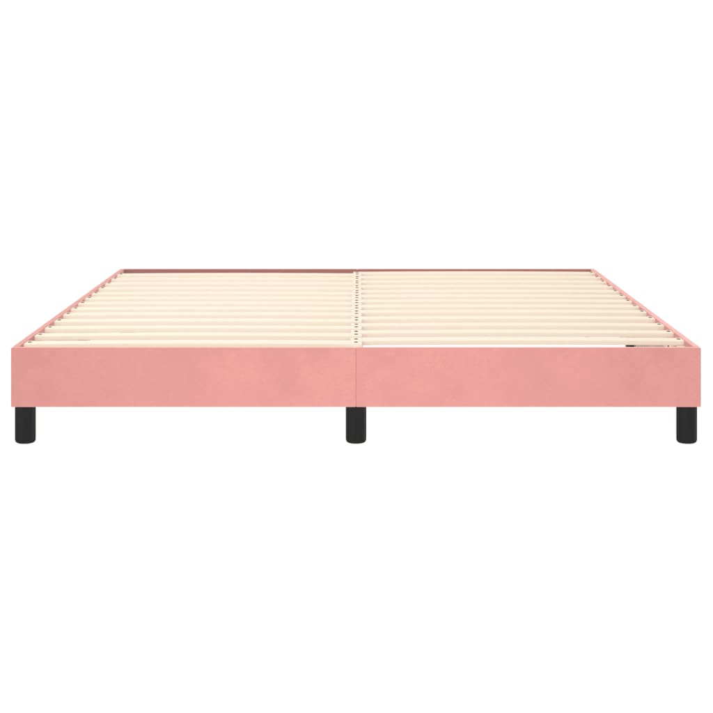 Boxspring sengeramme 180x200 cm fløjl pink