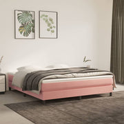 Boxspring sengeramme 180x200 cm fløjl pink