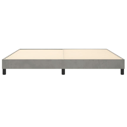 Boxspring sengeramme Lysegrå 200x200 cm Fløjl