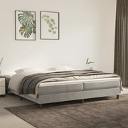 Boxspring sengeramme Lysegrå 200x200 cm Fløjl