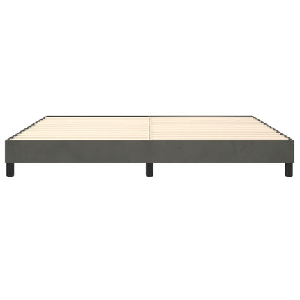 Boxspring sengeramme Mørkegrå 200x200 cm Fløjl