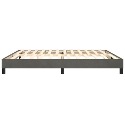 Boxspring sengeramme Mørkegrå 200x200 cm Fløjl