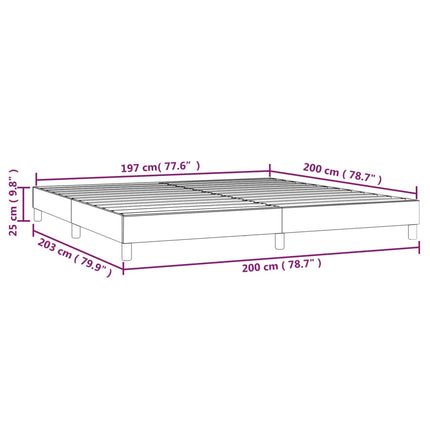 Boxspring sengeramme Mørkegrå 200x200 cm Fløjl