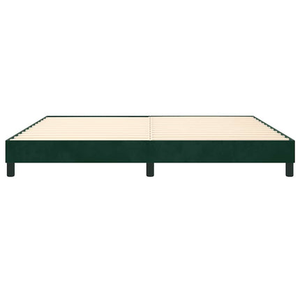 Boxspring sengeramme Mørkegrøn 200x200 cm Fløjl