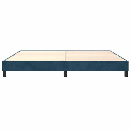 Boxspring sengeramme Mørkeblå 200x200 cm Fløjl