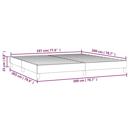 Boxspring sengeramme Mørkeblå 200x200 cm Fløjl