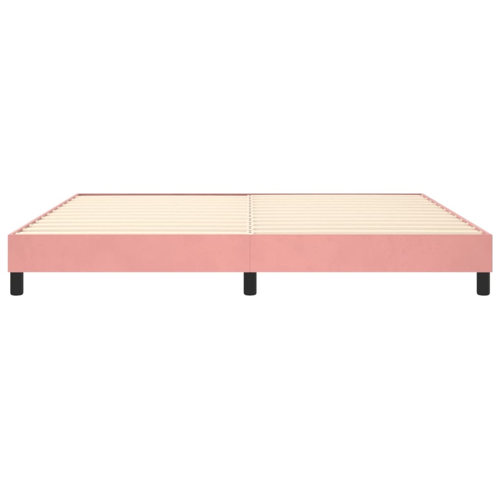 Boxspring sengeramme 200x200 cm fløjl pink