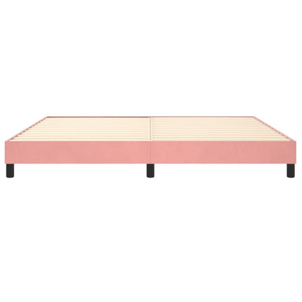 Boxspring sengeramme 200x200 cm fløjl pink