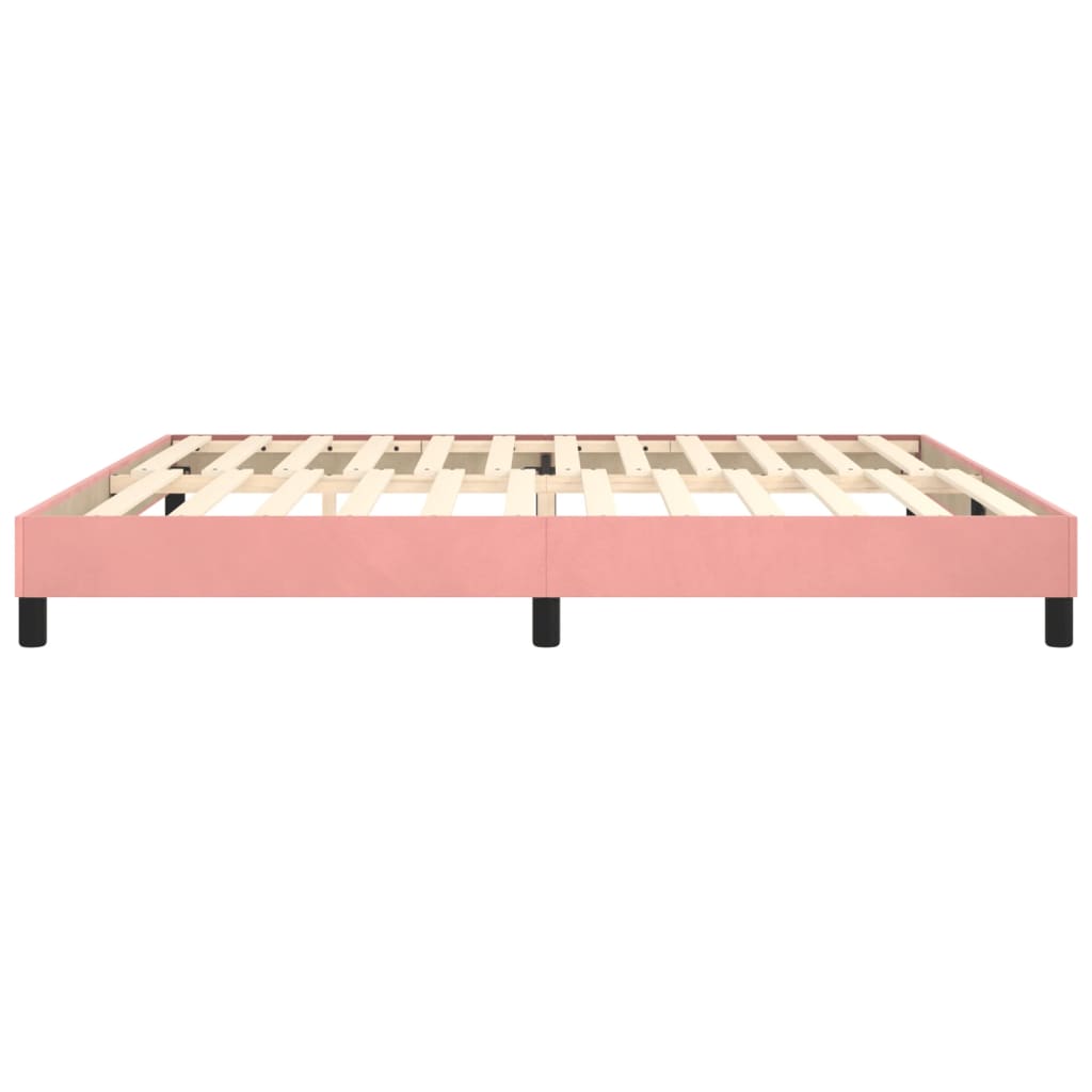 Boxspring sengeramme 200x200 cm fløjl pink