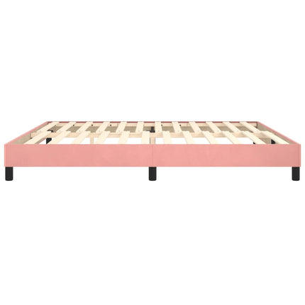 Boxspring sengeramme 200x200 cm fløjl pink