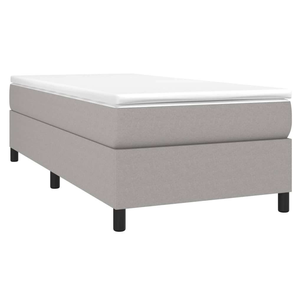 Boxspring sengeramme Lysegrå 80x200 cm Stof