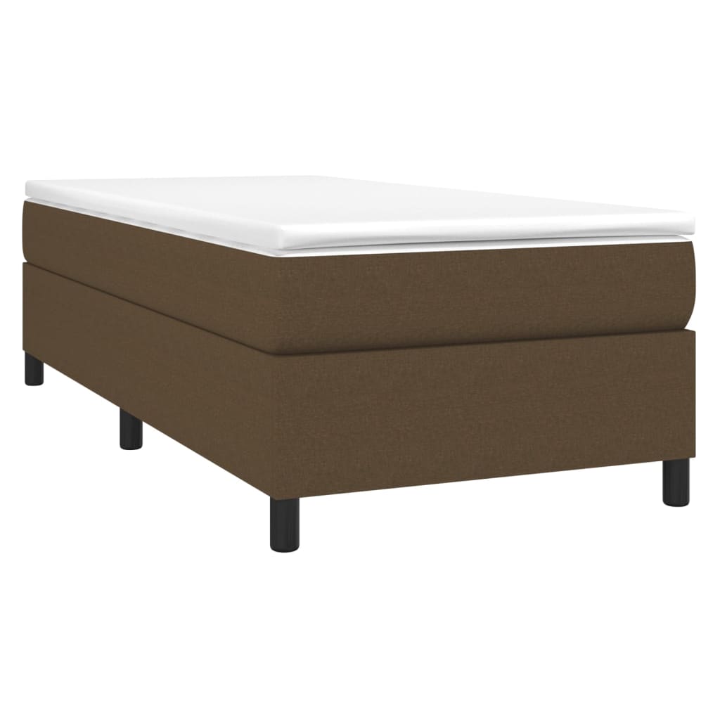 Boxspring sengeramme Mørkebrun 90x190 cm Stof