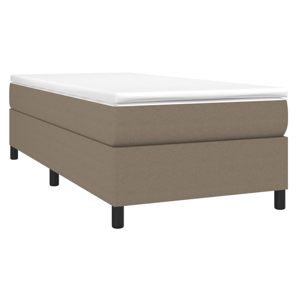 Boxspring sengeramme 90x190 cm stof gråbrun