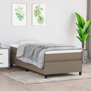 Boxspring sengeramme 90x190 cm stof gråbrun