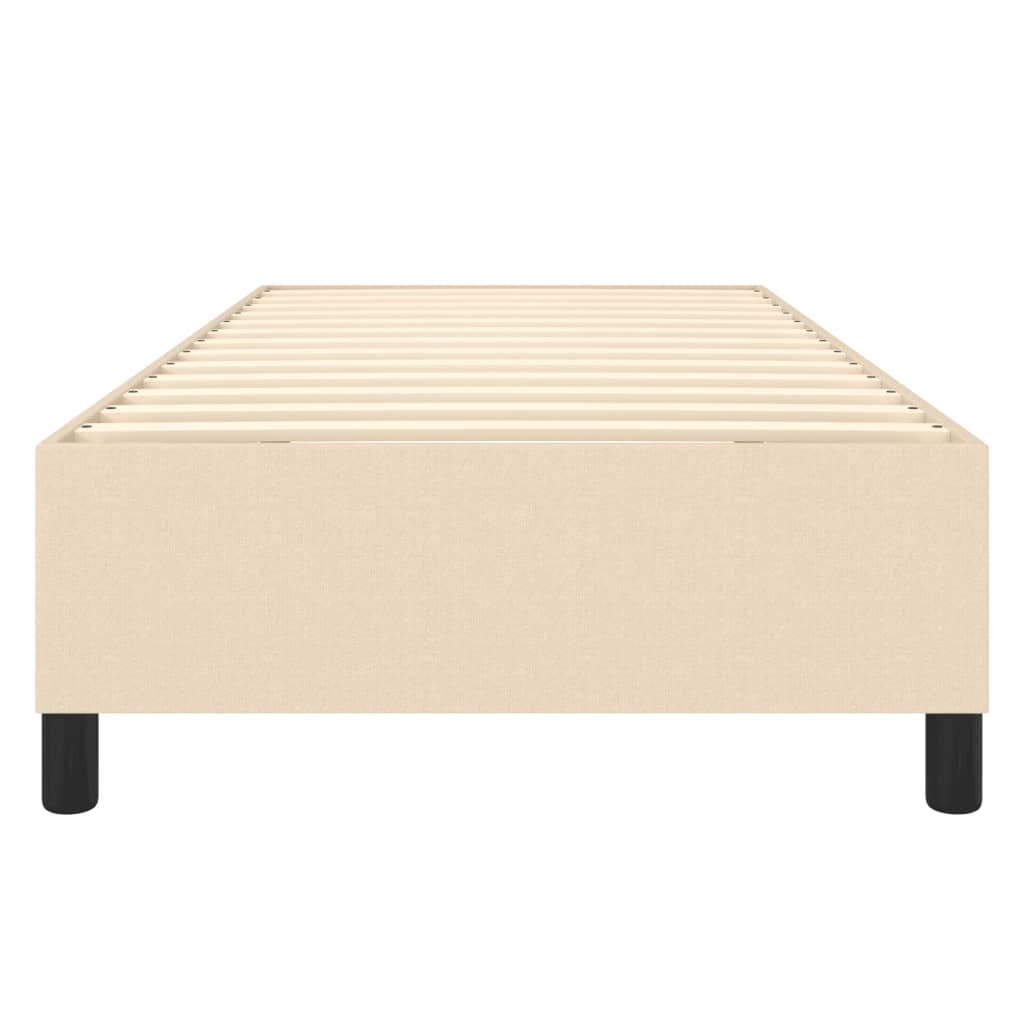 Boxspring sengeramme 90x190 cm stof cremefarvet