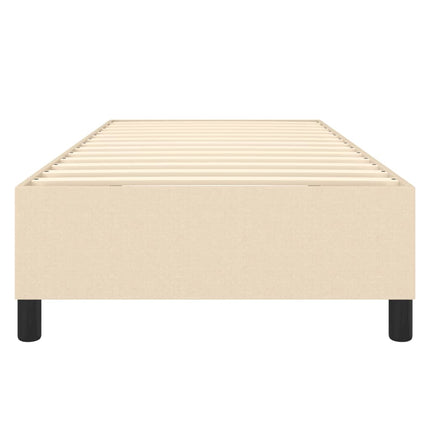 Boxspring sengeramme 90x190 cm stof cremefarvet