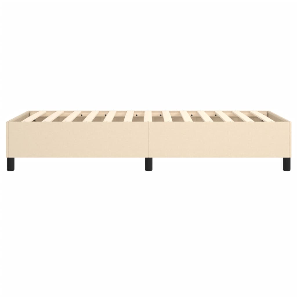 Boxspring sengeramme 90x190 cm stof cremefarvet