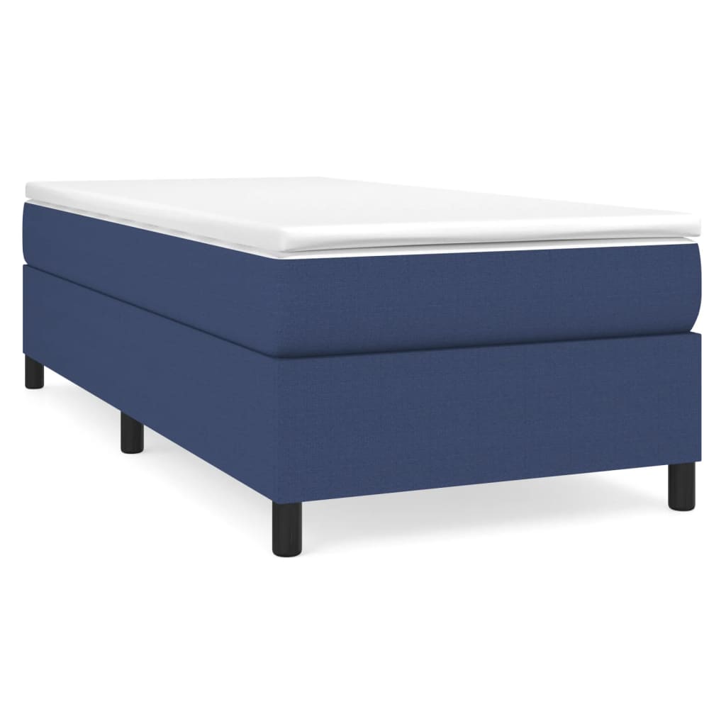 Boxspring sengeramme 90x190 cm stof blå