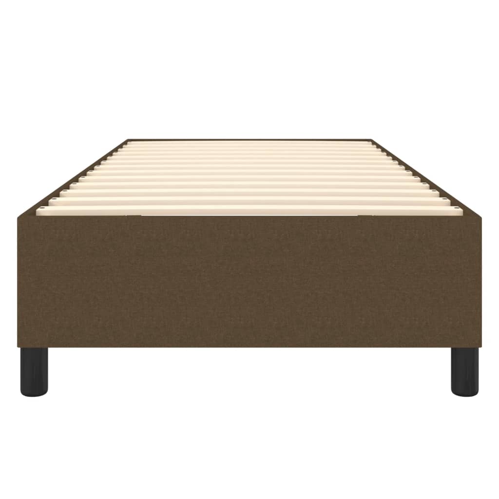 Boxspring sengeramme Mørkebrun 90x200 cm Stof