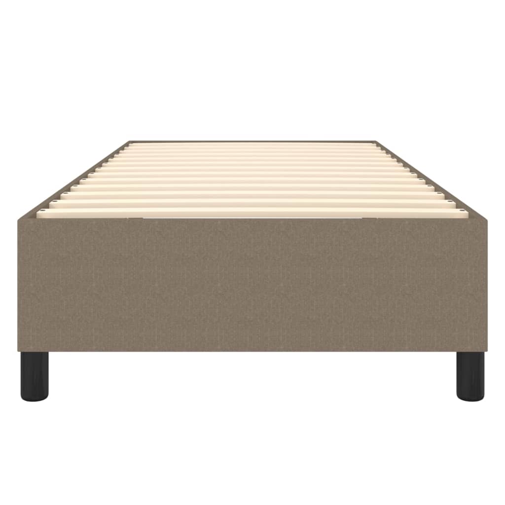 Boxspring sengeramme 90x200 cm stof gråbrun
