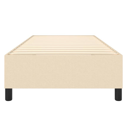 Boxspring sengeramme 90x200 cm stof cremefarvet