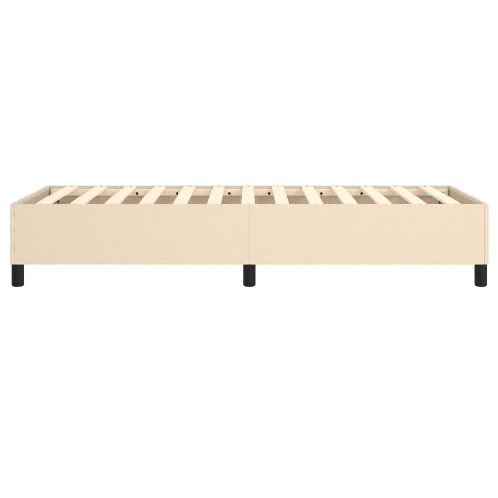 Boxspring sengeramme 90x200 cm stof cremefarvet