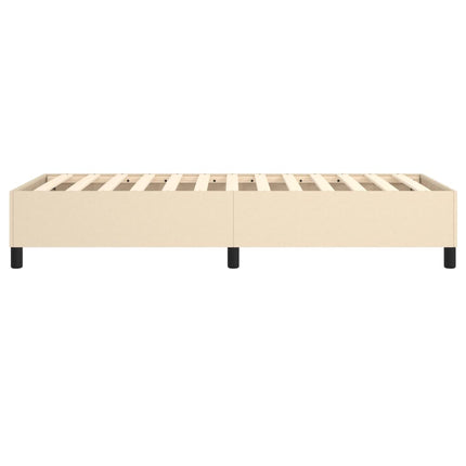 Boxspring sengeramme 90x200 cm stof cremefarvet