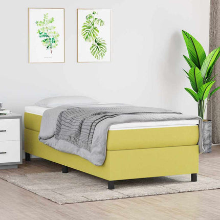 Boxspring sengeramme 90x200 cm stof grøn