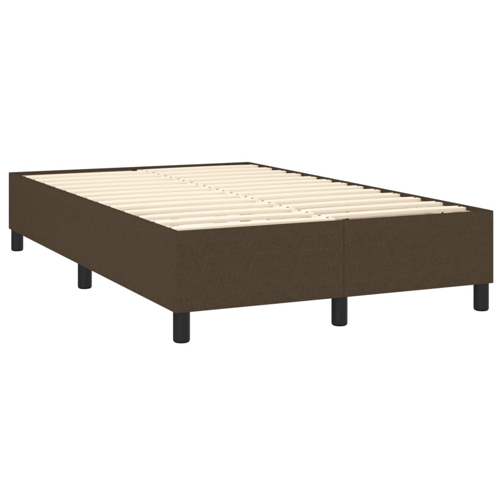 Boxspring sengeramme Mørkebrun 120x200 cm Stof