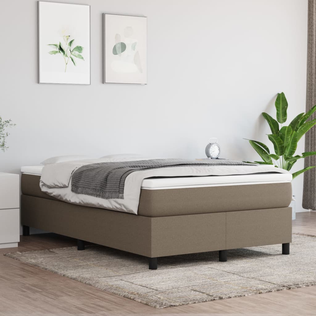 Boxspring sengeramme Taupe 120x200 cm Stof billede