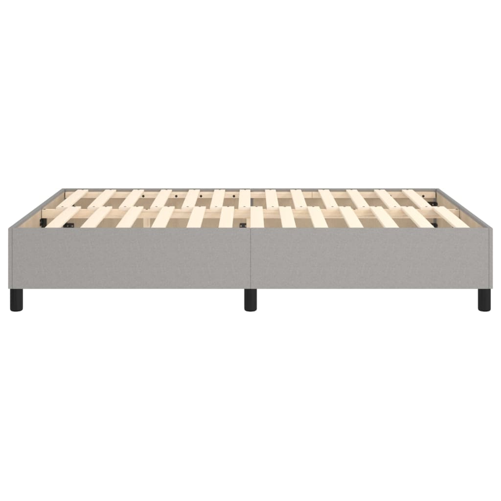 Boxspring sengeramme 140x190 cm stof lysegrå
