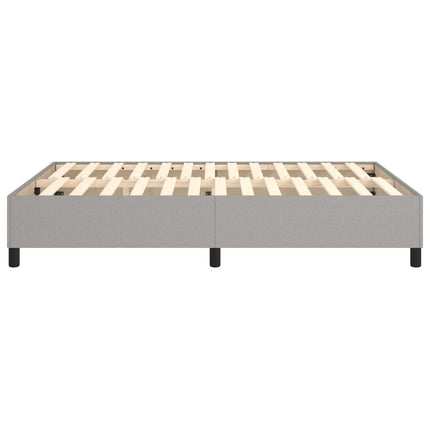 Boxspring sengeramme 140x190 cm stof lysegrå