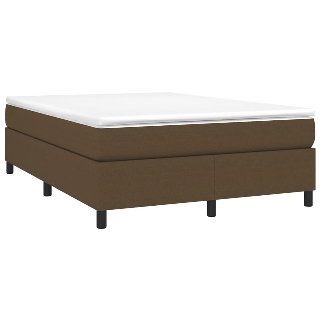 Boxspring sengeramme 140x190 cm stof mørkebrun