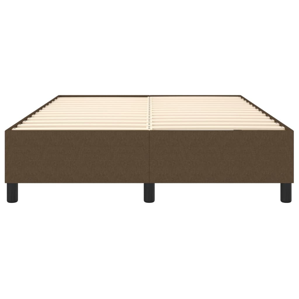 Boxspring sengeramme 140x190 cm stof mørkebrun