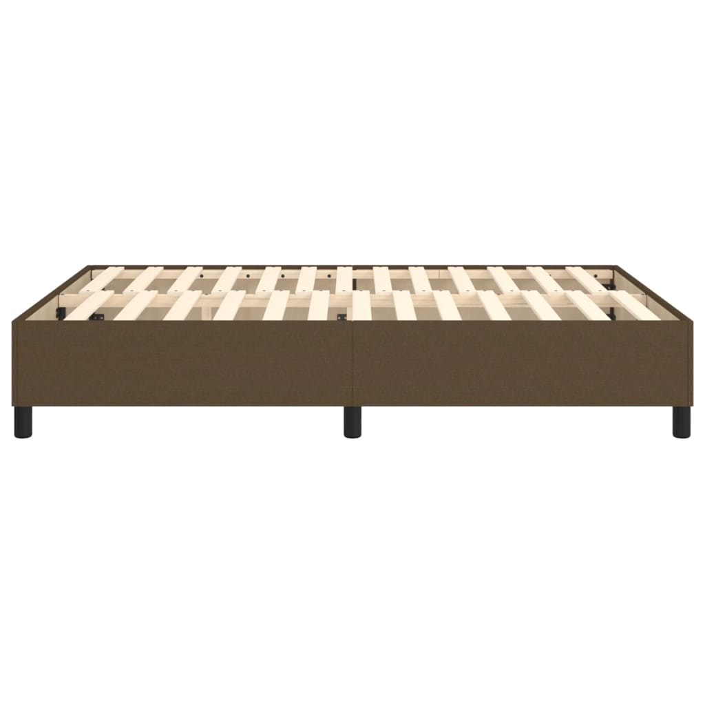 Boxspring sengeramme 140x190 cm stof mørkebrun