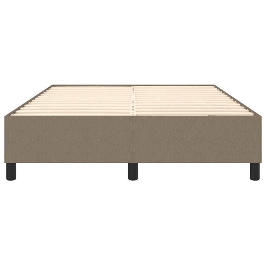 Boxspring sengeramme 140x190 cm stof gråbrun