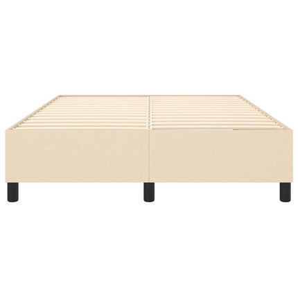 Boxspring sengeramme 140x190 cm stof cremefarvet