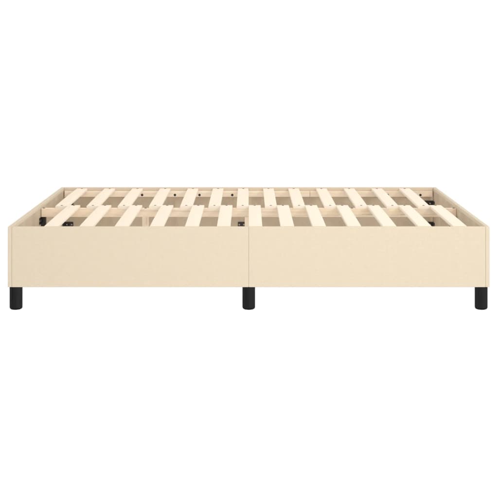 Boxspring sengeramme 140x190 cm stof cremefarvet