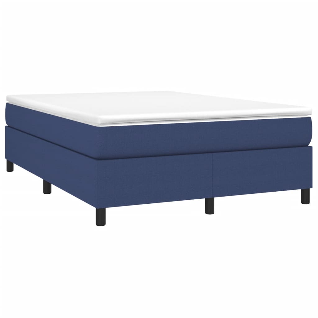 Boxspring sengeramme 140x190 cm stof blå