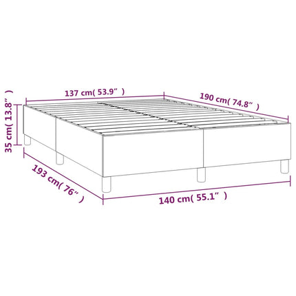 Boxspring sengeramme 140x190 cm stof blå