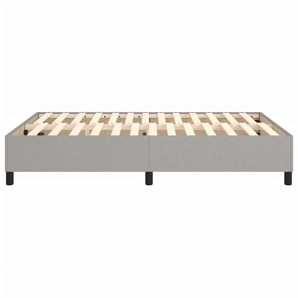 Boxspring sengeramme 140x200 cm stof lysegrå