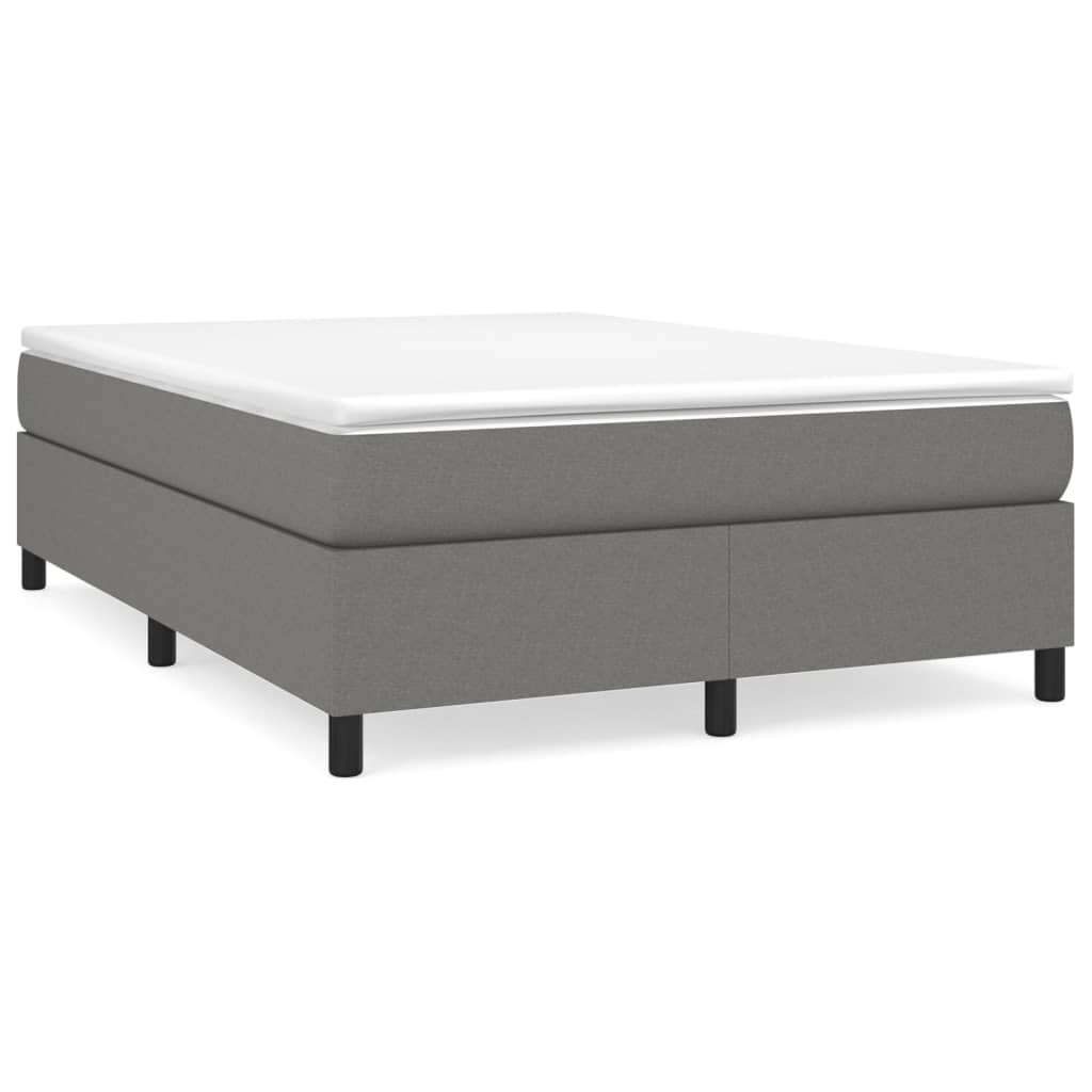Boxspring sengeramme 140x200 cm stof mørkegrå
